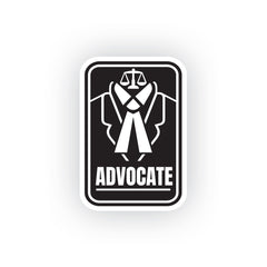 Scales of Justice Advocate Car Decal