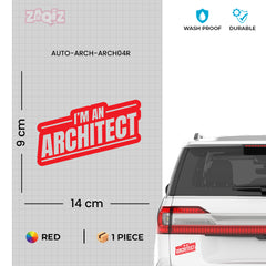 Durable Architect Design Decal for Vehicles