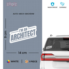 Durable Architect Design Decal for Vehicles
