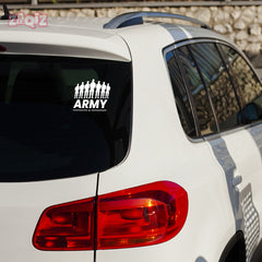 Patriotic Army Star Vehicle Sticker