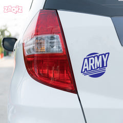 Patriotic Army Emblem Sticker for Cars