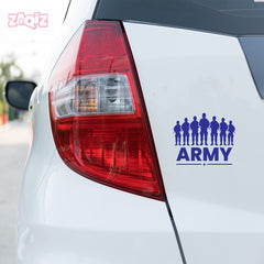 Patriotic Army Star Vehicle Sticker