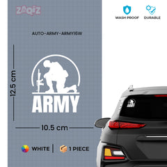 Bold Army Warning Tag for Road Awareness