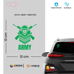 Patriotic Emblem Army Decal for Road Safety