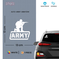 Road Safe Army Veteran Shield Decal