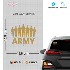 Patriotic Army Star Vehicle Sticker