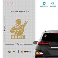 Bold Design Army Shield Sticker for Cars