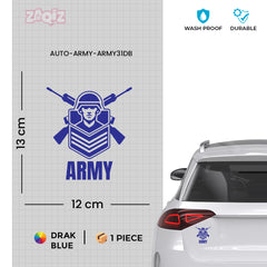 Patriotic Emblem Army Decal for Road Safety