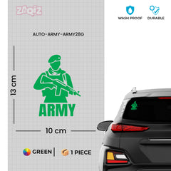 Durable Army Car Safety Decal for Awareness