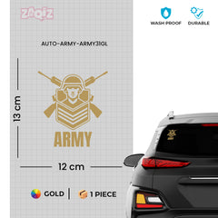 Patriotic Emblem Army Decal for Road Safety