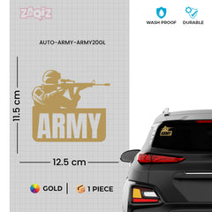Compact Army Emblem Car Safety Decal