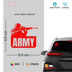 Compact Army Emblem Car Safety Decal