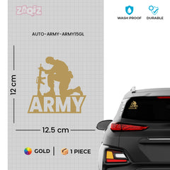 Army Officer Shield Decal for Drivers