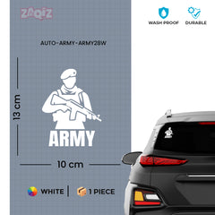 Durable Army Car Safety Decal for Awareness