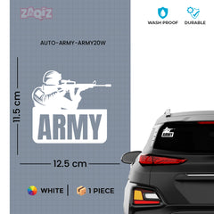 Compact Army Emblem Car Safety Decal