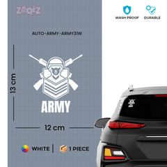 Patriotic Emblem Army Decal for Road Safety