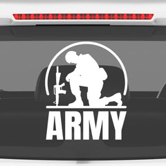 Bold Army Warning Tag for Road Awareness