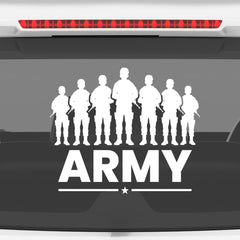 Patriotic Army Star Vehicle Sticker