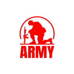 Bold Army Warning Tag for Road Awareness