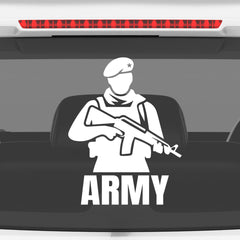 Durable Army Car Safety Decal for Awareness