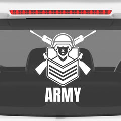 Patriotic Emblem Army Decal for Road Safety