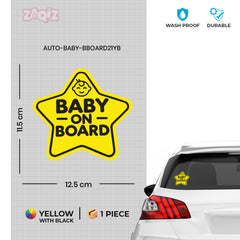 Compact Baby on Board Tag for Car Windows