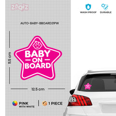Compact Baby on Board Tag for Car Windows