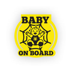 Bright Baby on Board Safety Sticker Tag