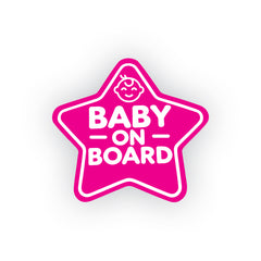 Compact Baby on Board Tag for Car Windows