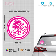 Eye-Catching Baby on Board Vehicle Sign