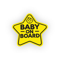 Compact Baby on Board Tag for Car Windows