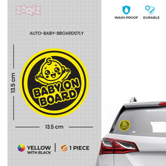 Eye-Catching Baby on Board Vehicle Sign