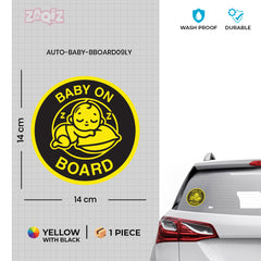 Bold Baby on Board Safety Decal for Roads