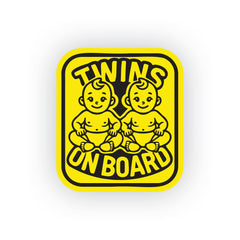 Twin Baby on Board Notice for Vehicle Windows