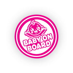 Eye-Catching Baby on Board Vehicle Sign