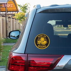 Bold Baby on Board Safety Decal for Roads