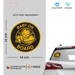 Bold Baby on Board Safety Decal for Roads