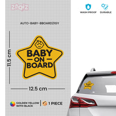 Compact Baby on Board Tag for Car Windows