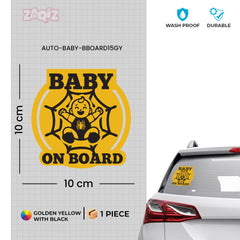 Bright Baby on Board Safety Sticker Tag
