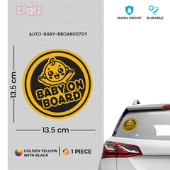 Eye-Catching Baby on Board Vehicle Sign