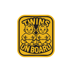 Twin Baby on Board Notice for Vehicle Windows