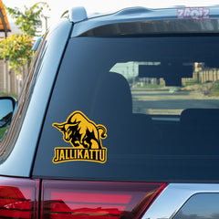 Angry Bull Head Sticker for Car and Bike