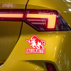 Angry Bull Head Sticker for Car and Bike