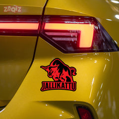 Angry Bull Head Sticker for Car and Bike