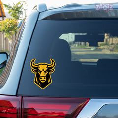 Wild Bull Charging Sticker