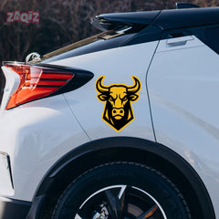 Wild Bull Charging Sticker
