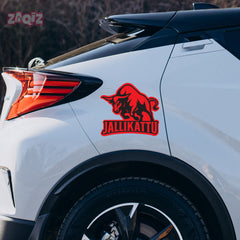 Angry Bull Head Sticker for Car and Bike