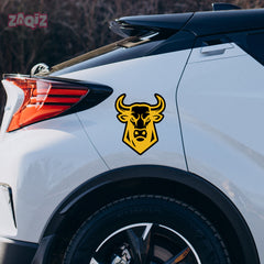 Wild Bull Charging Sticker