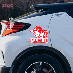 Angry Bull Head Sticker for Car and Bike