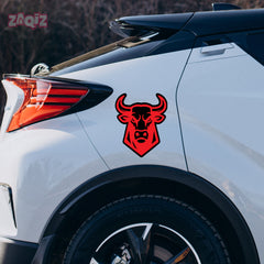 Wild Bull Charging Sticker